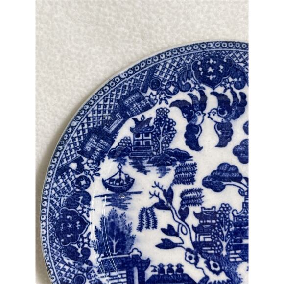 Bread Plate 6” Blue Willow Porcelain Made In Japan EUC - Picture 3 of 5